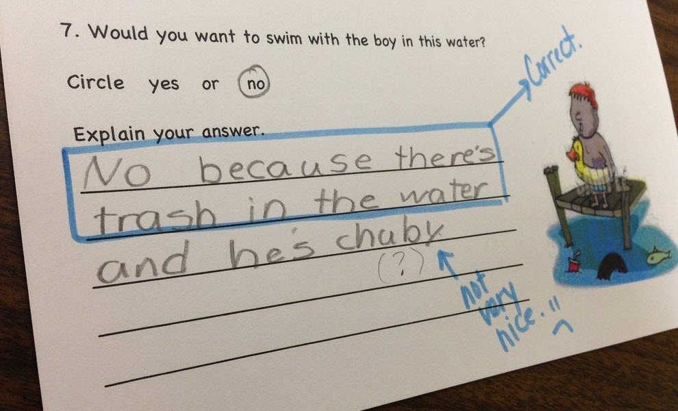 funny children's homework answers