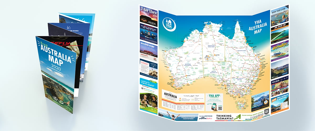 Free Australian Map Hostel Guide English Version Yha - 